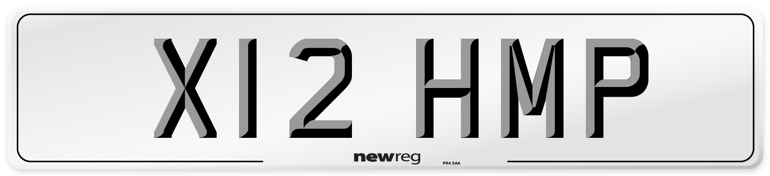 X12 HMP Number Plate from New Reg